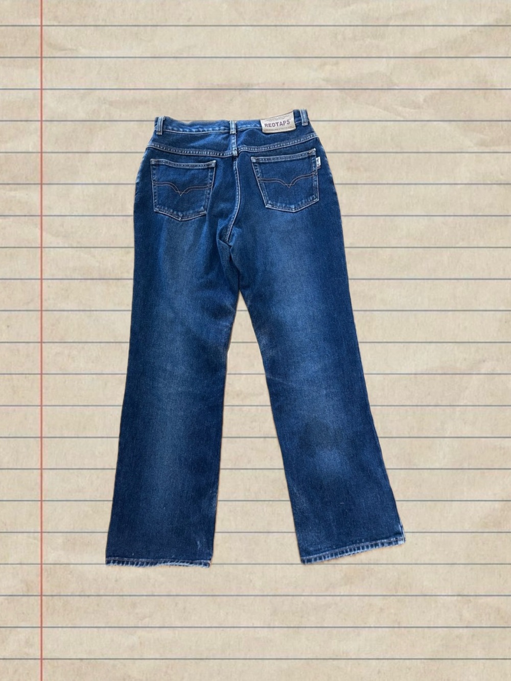 Vintage Red Taps Straight-Leg Jeans
